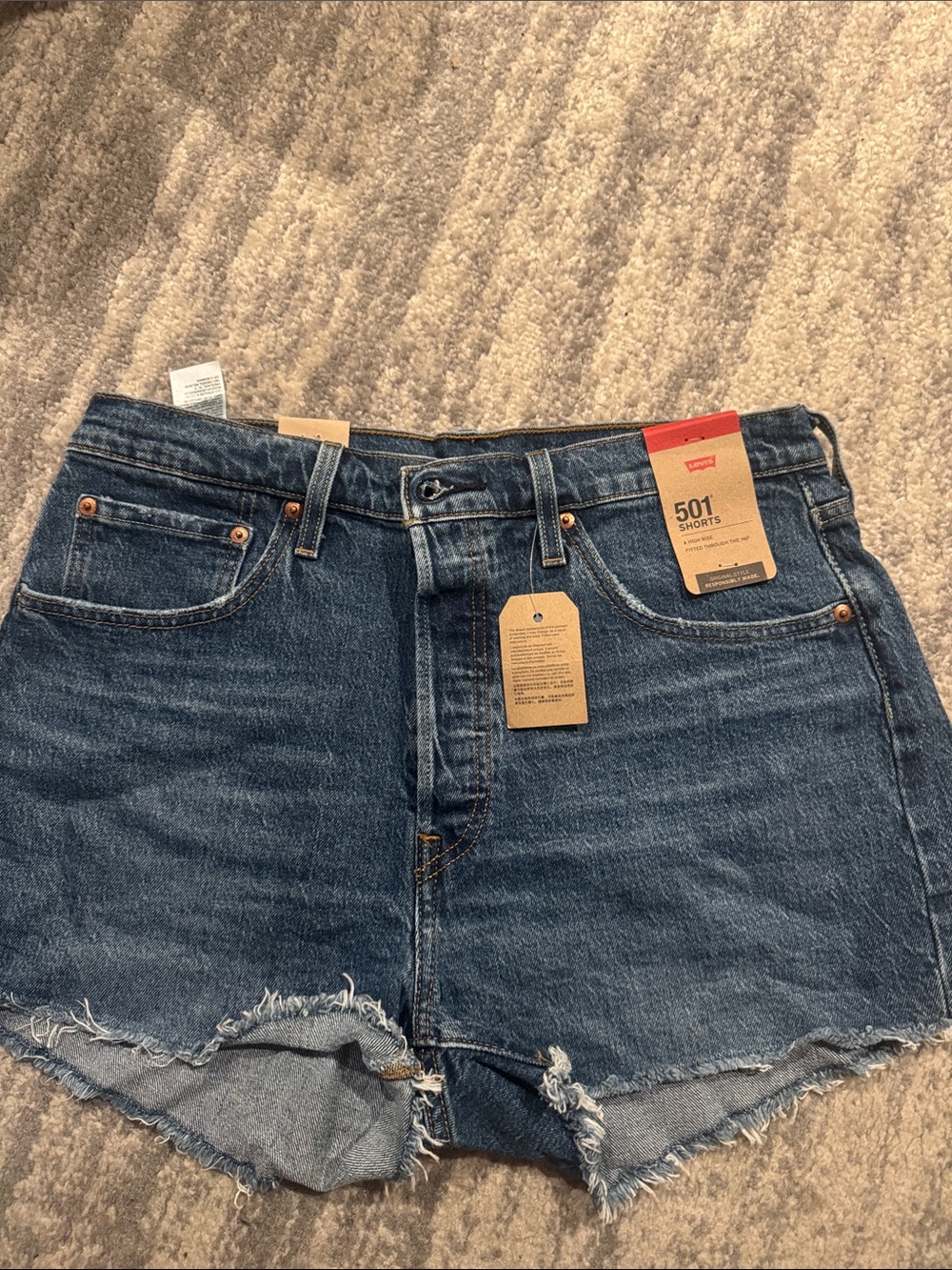Levi's Blue Women's 501 Cutoff Denim Shorts